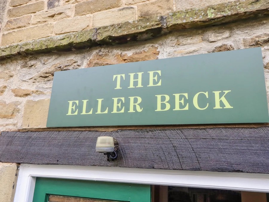 The Eller Beck sign above the holiday let entrance