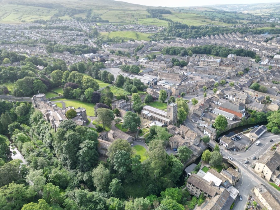 Aerial view of Skipton