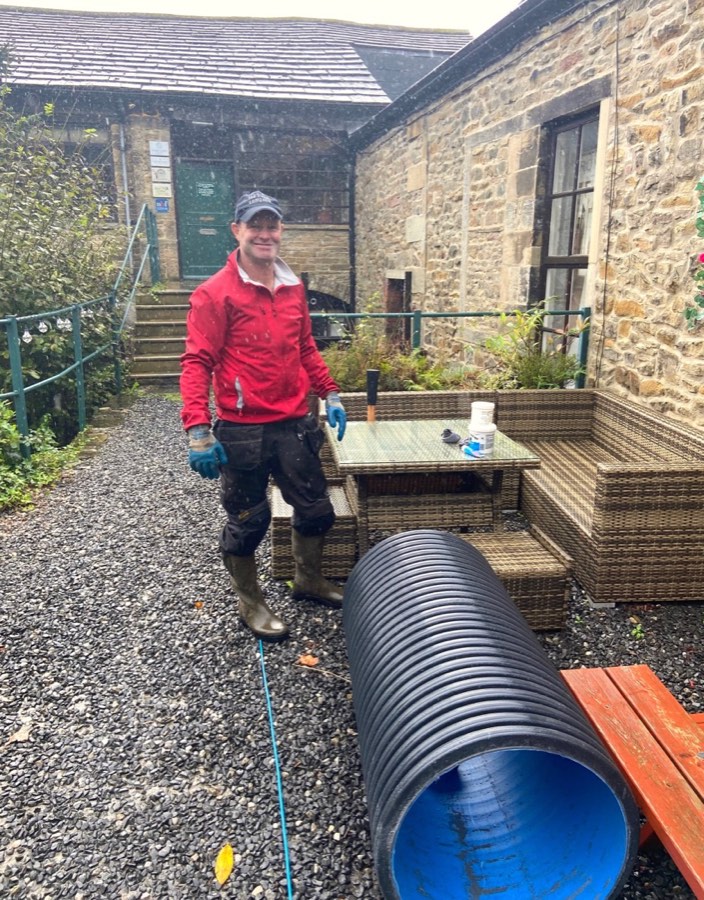 Maintenance work at the historic mill